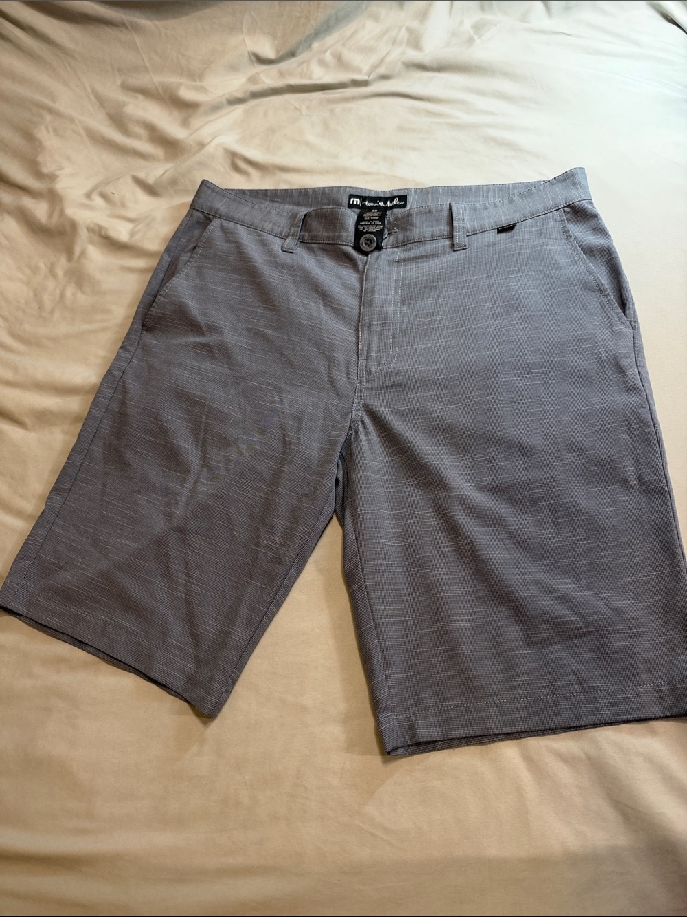 Travis Mathew Gray Flat-Front Men's Shorts